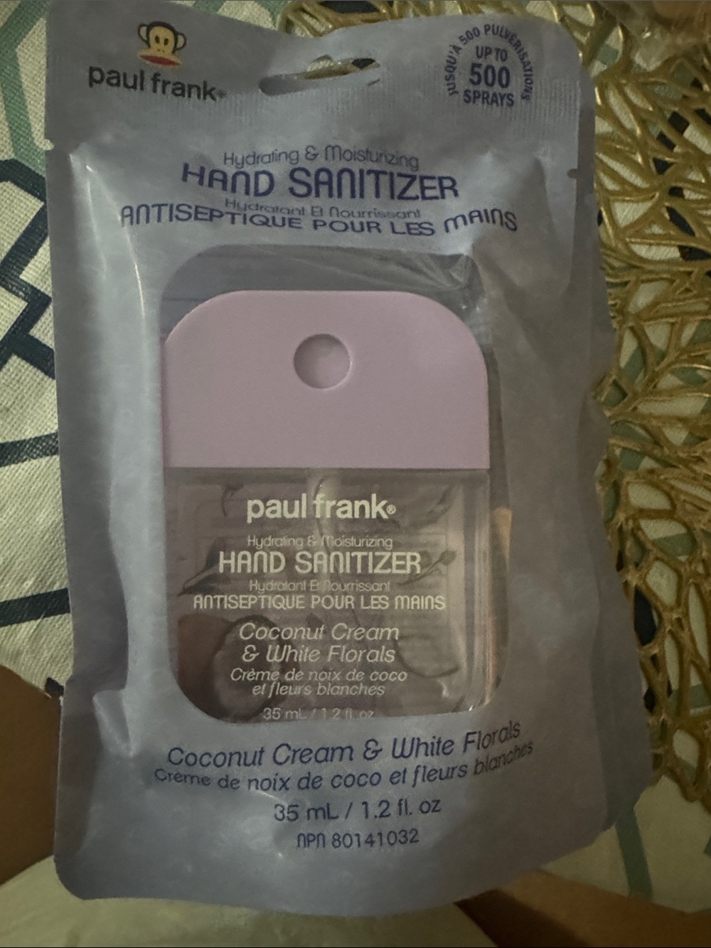Paul Frank Hand Sanitizer Spray — Coconut Cream & White Florals